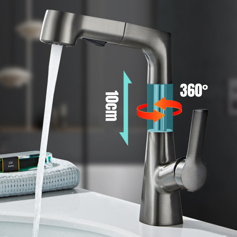 Moderne badkamer wastafelkraan met uittrekbare sproeikop