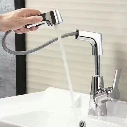 Moderne badkamer wastafelkraan met uittrekbare sproeikop