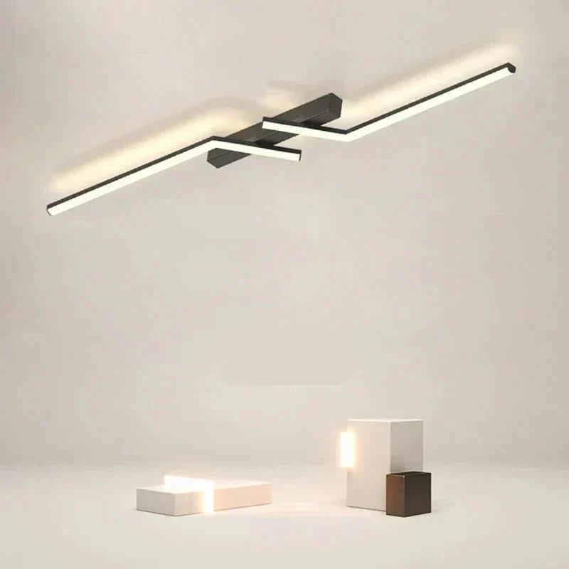 Moderne LED lijn plafondlamp inbouw minimalistisch energiezuinige plafondlamp