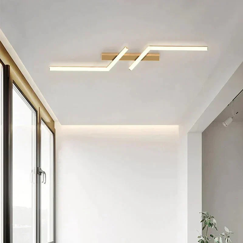 Moderne LED lijn plafondlamp inbouw minimalistisch energiezuinige plafondlamp