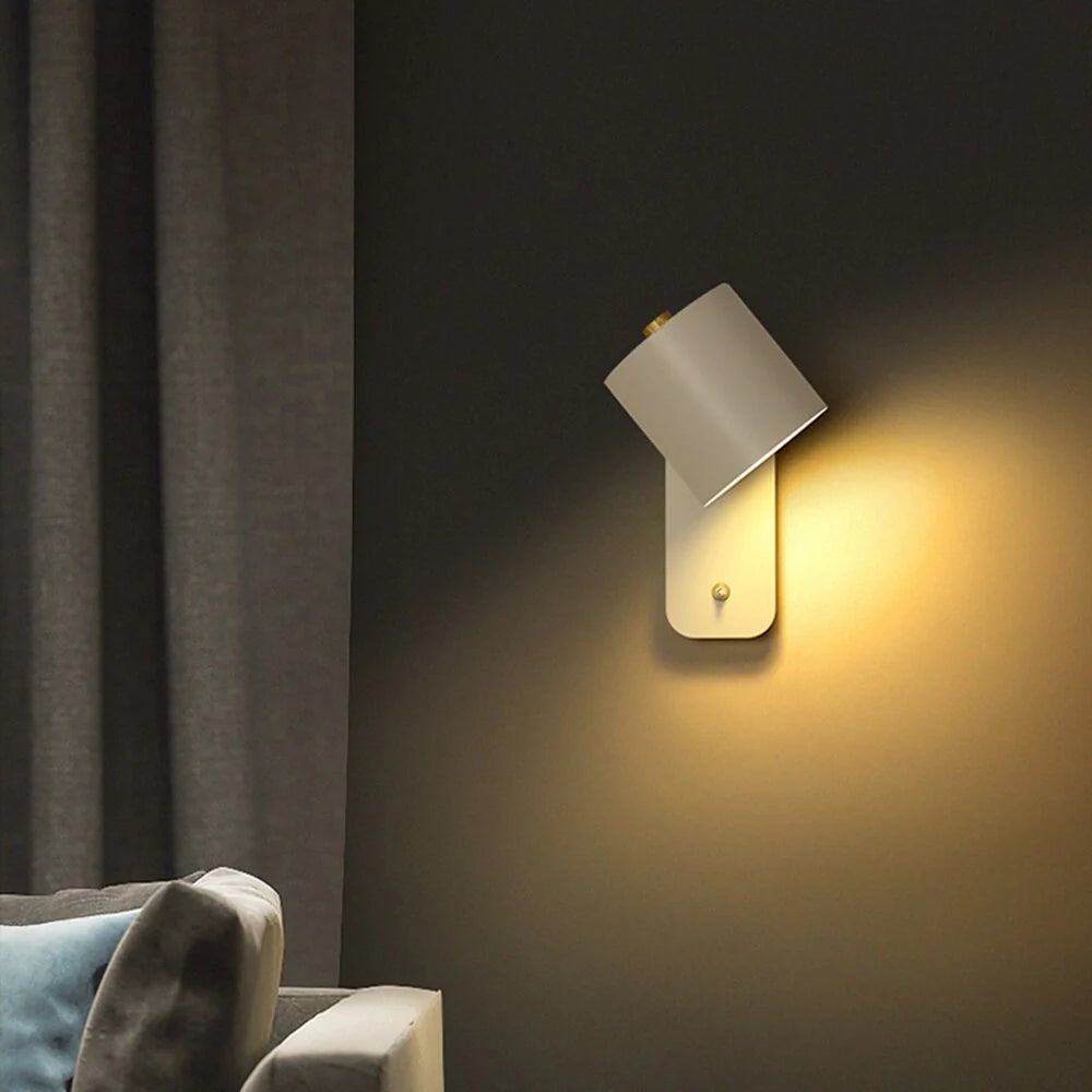 Moderne LED wandlamp met schakelaar binnen wandlamp