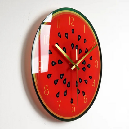 Moderne grote glazen wandklok met minimalistisch design voor elegante keuken- en woonkamerdecoratie