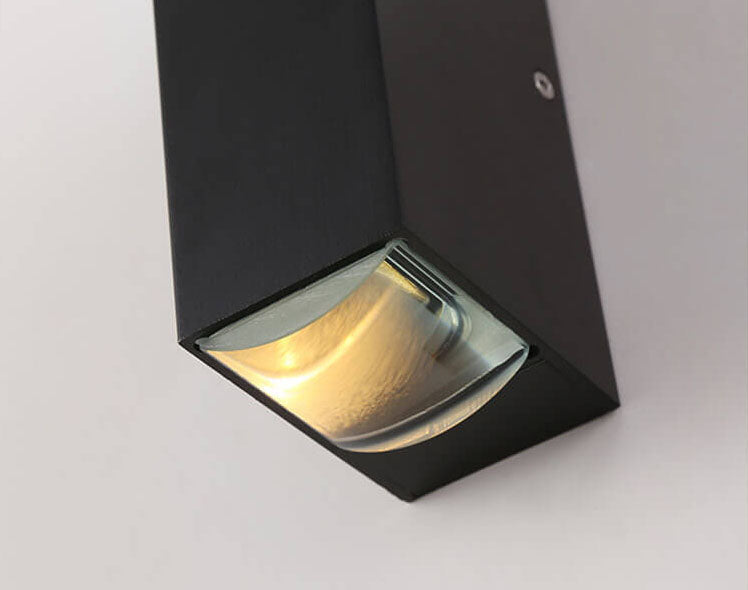 Moderne waterdichte LED buitenwandlamp rechthoekige aluminium armatuur