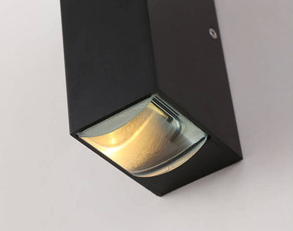 Moderne waterdichte LED buitenwandlamp rechthoekige aluminium armatuur