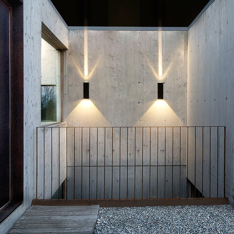 Moderne waterdichte LED buitenwandlamp rechthoekige aluminium armatuur