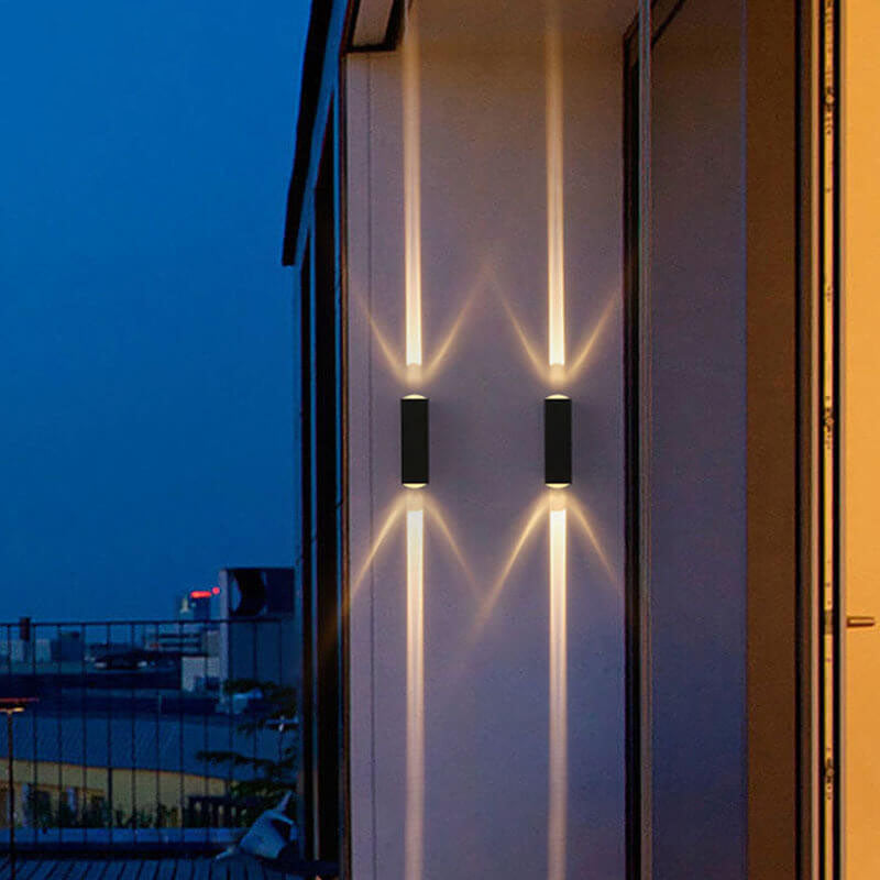 Moderne waterdichte LED buitenwandlamp rechthoekige aluminium armatuur