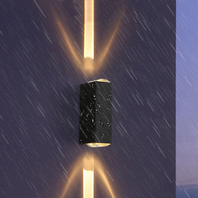 Moderne waterdichte LED buitenwandlamp rechthoekige aluminium armatuur