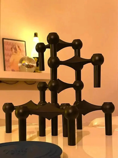 Moleculair Metalen Kandelaar – Noordse Moderne Decoratieve Kandelaar