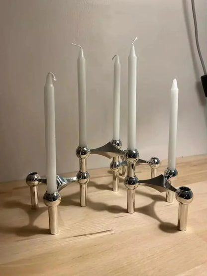 Moleculair Metalen Kandelaar – Noordse Moderne Decoratieve Kandelaar