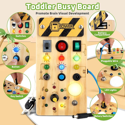 Montessori LED drukbord sensorisch activiteitenspeelgoed voor peuters