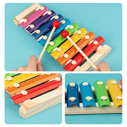 Montessori houten baby-speelset 5-in-1 leer- en sensorisch speelset