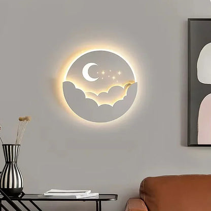 Maan en sterren LED-wandlamp gezellige nachtlamp