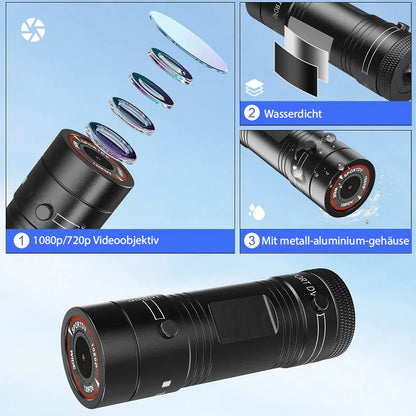 Motorhelm Camera HD 1080P met Groothoeklens