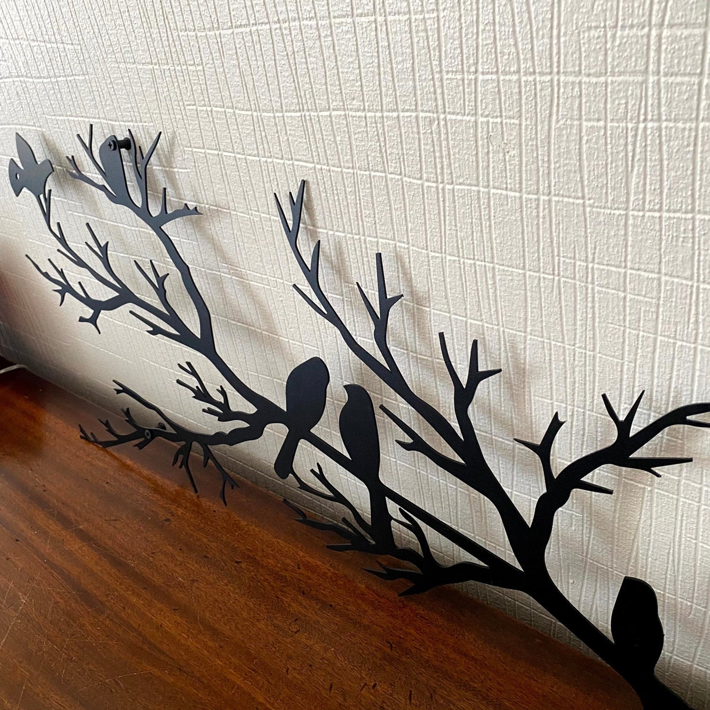 NatureCraft Moderne Metalen Wanddecoratie Vogelontwerp Zwart Geometrisch Woondecor