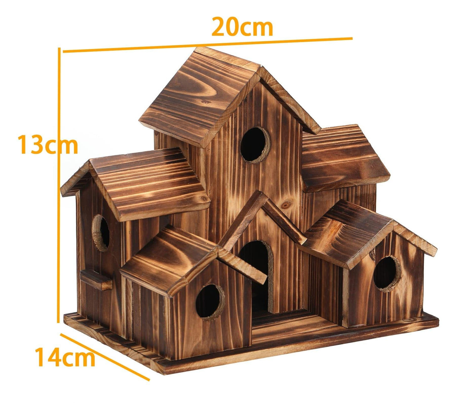 NatureNest handgemaakt houten vogelhuisje voor tuinwildlife en buitendecoratie