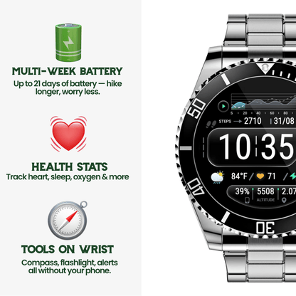 Nexos Pro tactisch smartwatch met GPS en gezondheidsmonitoring