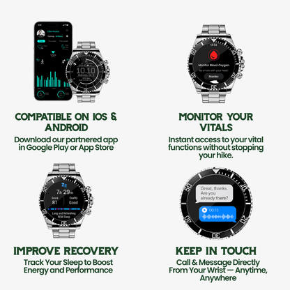 Nexos Pro tactisch smartwatch met GPS en gezondheidsmonitoring