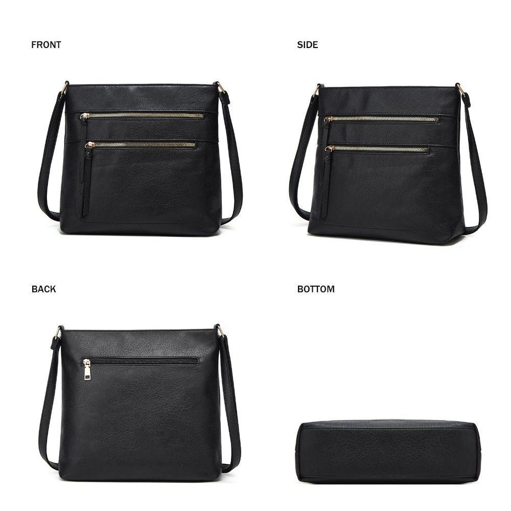 Nina echte leren crossbodytas elegante compacte schoudertas