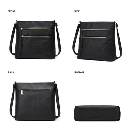 Nina echte leren crossbodytas elegante compacte schoudertas