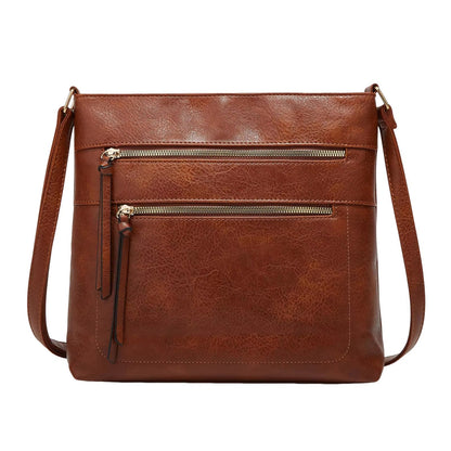 Nina echte leren crossbodytas elegante compacte schoudertas