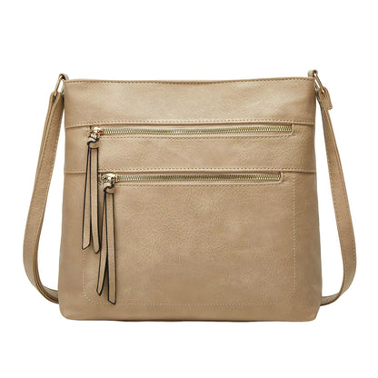 Nina echte leren crossbodytas elegante compacte schoudertas