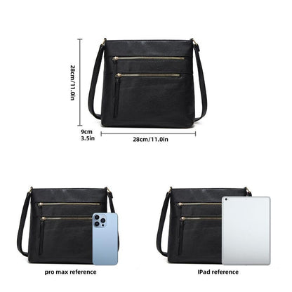 Nina echte leren crossbodytas elegante compacte schoudertas