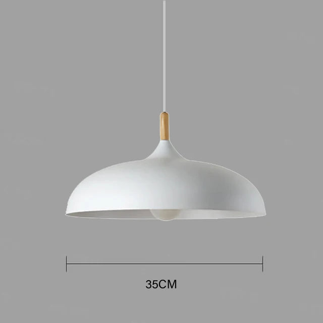 NordicOak Scandinavische eiken plafondlamp moderne LED hanglamp