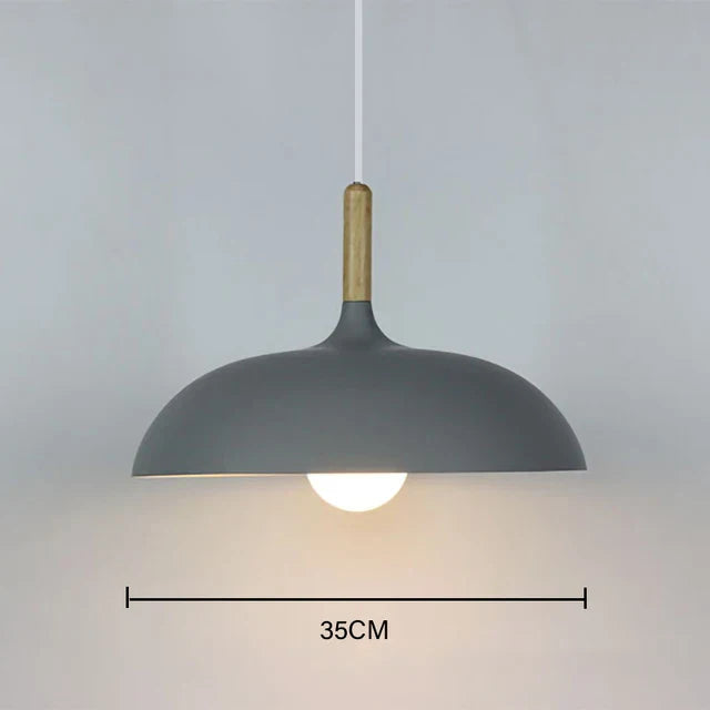 NordicOak Scandinavische eiken plafondlamp moderne LED hanglamp