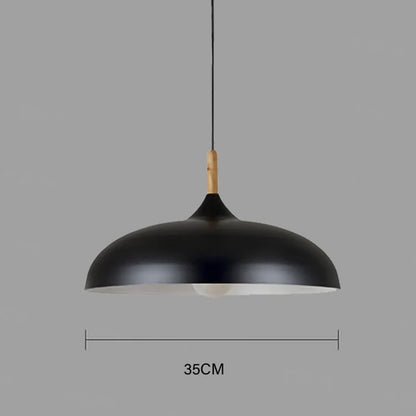 NordicOak Scandinavische eiken plafondlamp moderne LED hanglamp