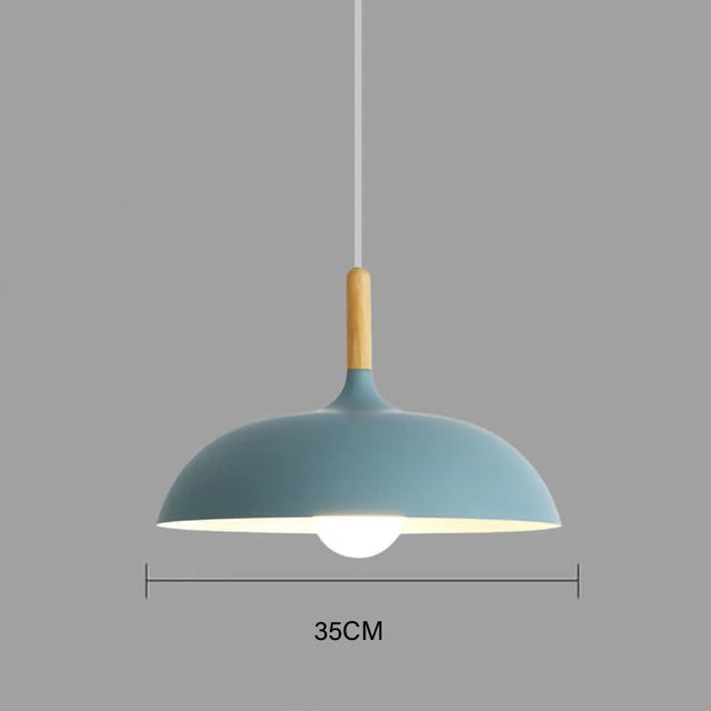 NordicOak Scandinavische eiken plafondlamp moderne LED hanglamp