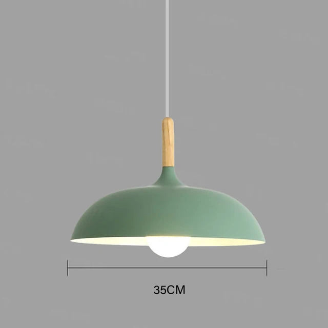 NordicOak Scandinavische eiken plafondlamp moderne LED hanglamp