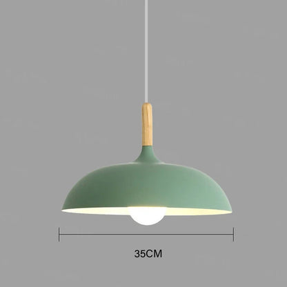 NordicOak Scandinavische eiken plafondlamp moderne LED hanglamp