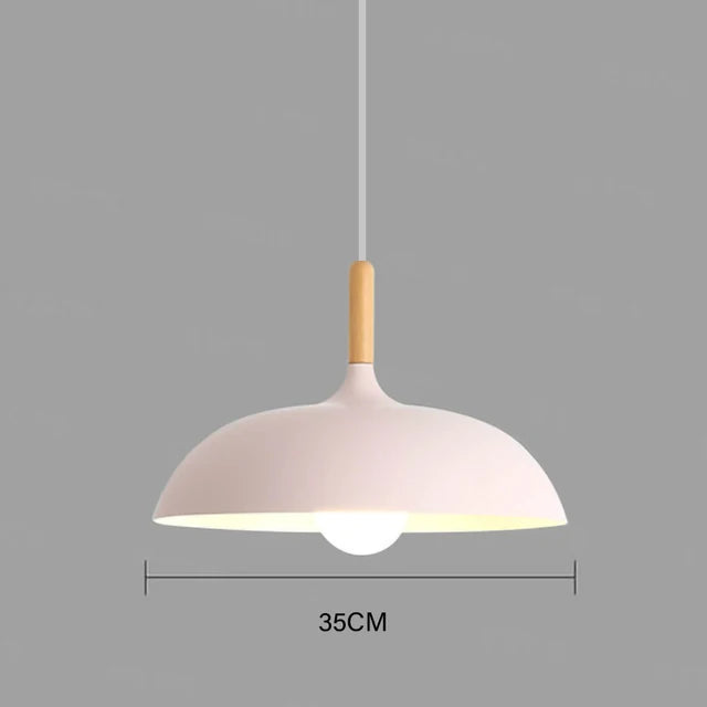 NordicOak Scandinavische eiken plafondlamp moderne LED hanglamp