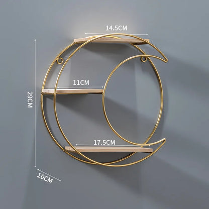 NordicWave Dubbele Cirkel Wandplank Scandinavische Zwevende Plank voor Decoratie en Opberging