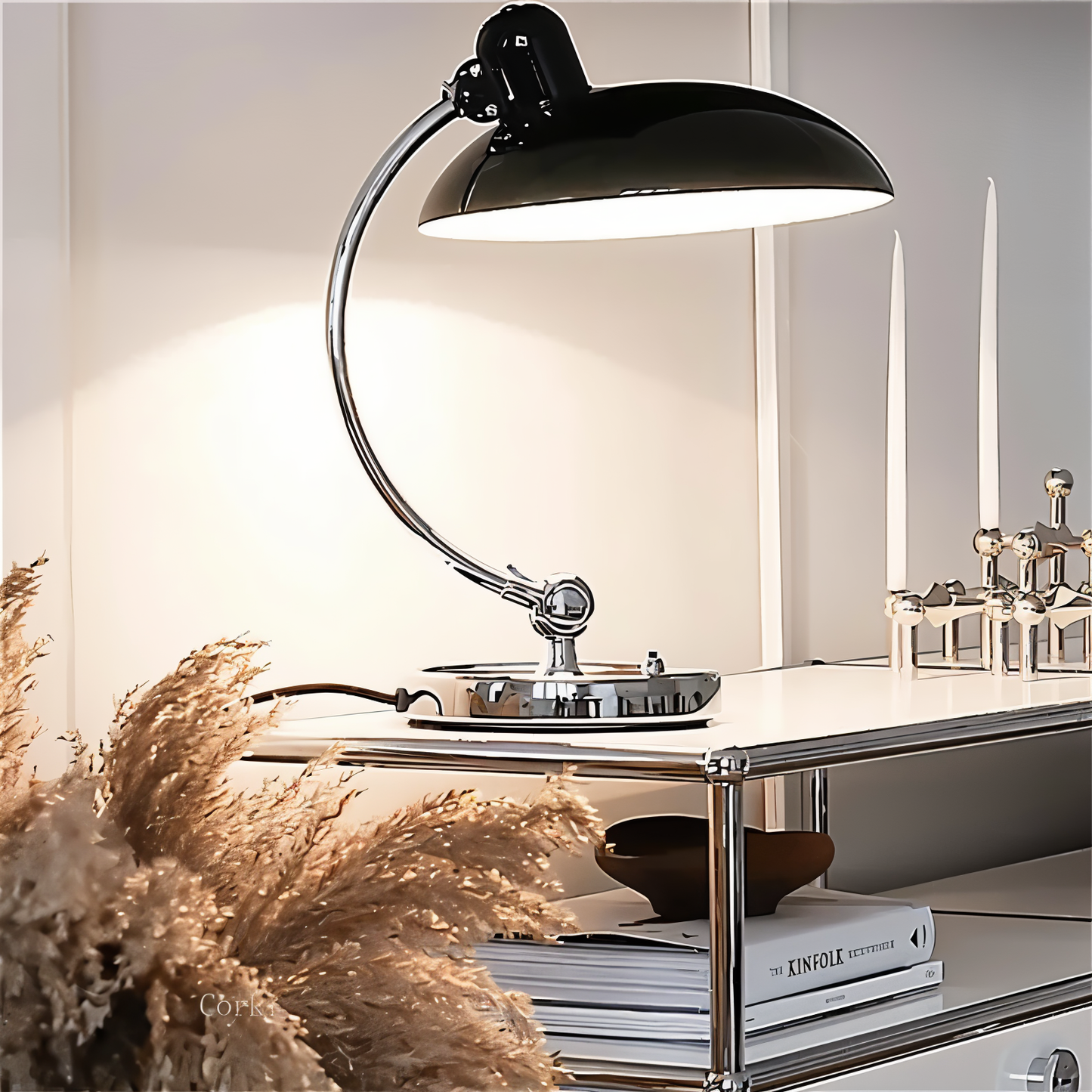 NostaChic vintage ijzeren koepeltafellamp verstelbare bureau- en leeslamp