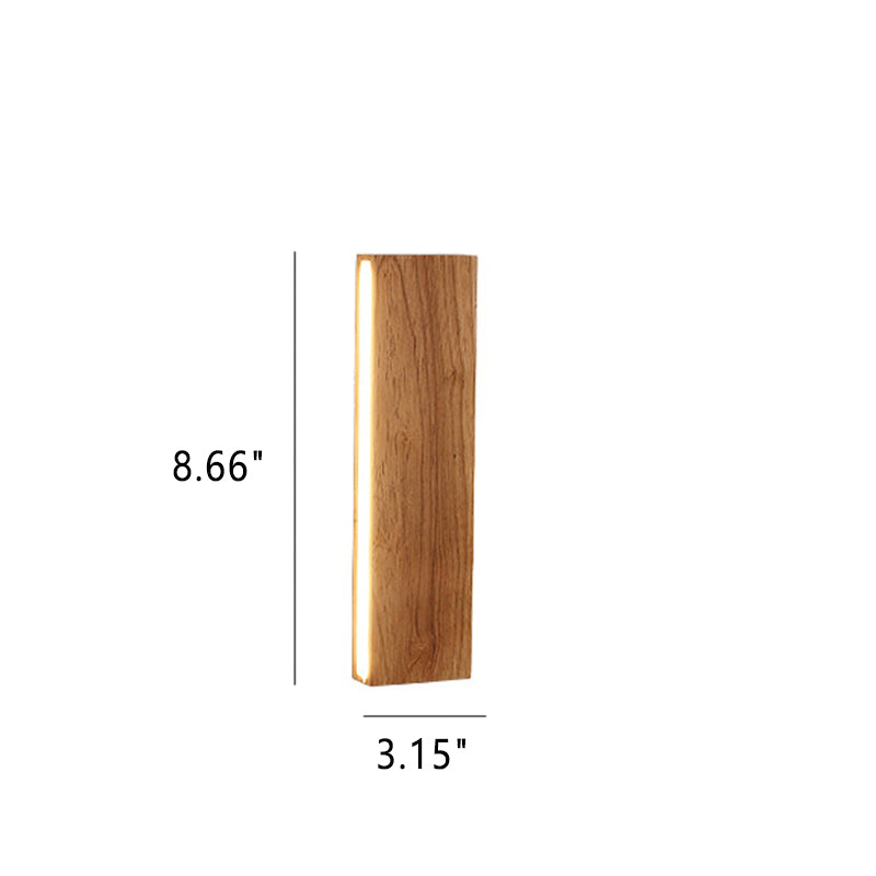 OakBeam Massief Houten LED Wandlamp Minimalistische Natuurlijke Lamp