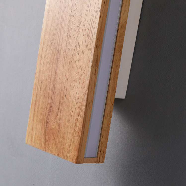 OakBeam Massief Houten LED Wandlamp Minimalistische Natuurlijke Lamp