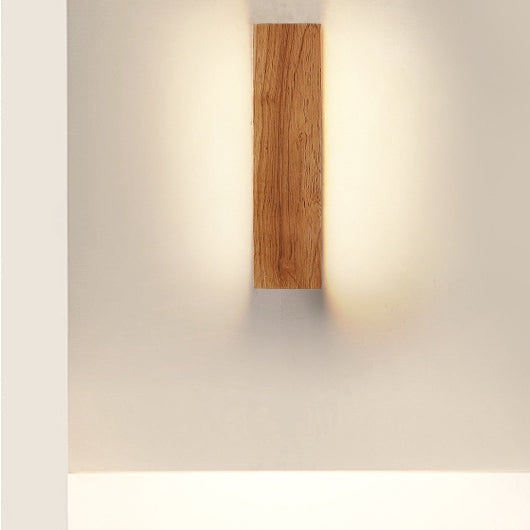 OakBeam Massief Houten LED Wandlamp Minimalistische Natuurlijke Lamp