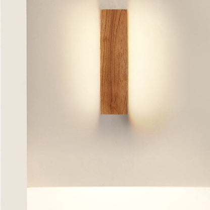 OakBeam Massief Houten LED Wandlamp Minimalistische Natuurlijke Lamp