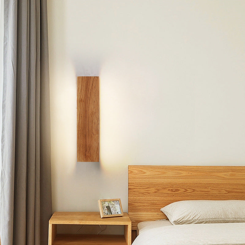 OakBeam Massief Houten LED Wandlamp Minimalistische Natuurlijke Lamp