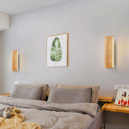 OakBeam Massief Houten LED Wandlamp Minimalistische Natuurlijke Lamp