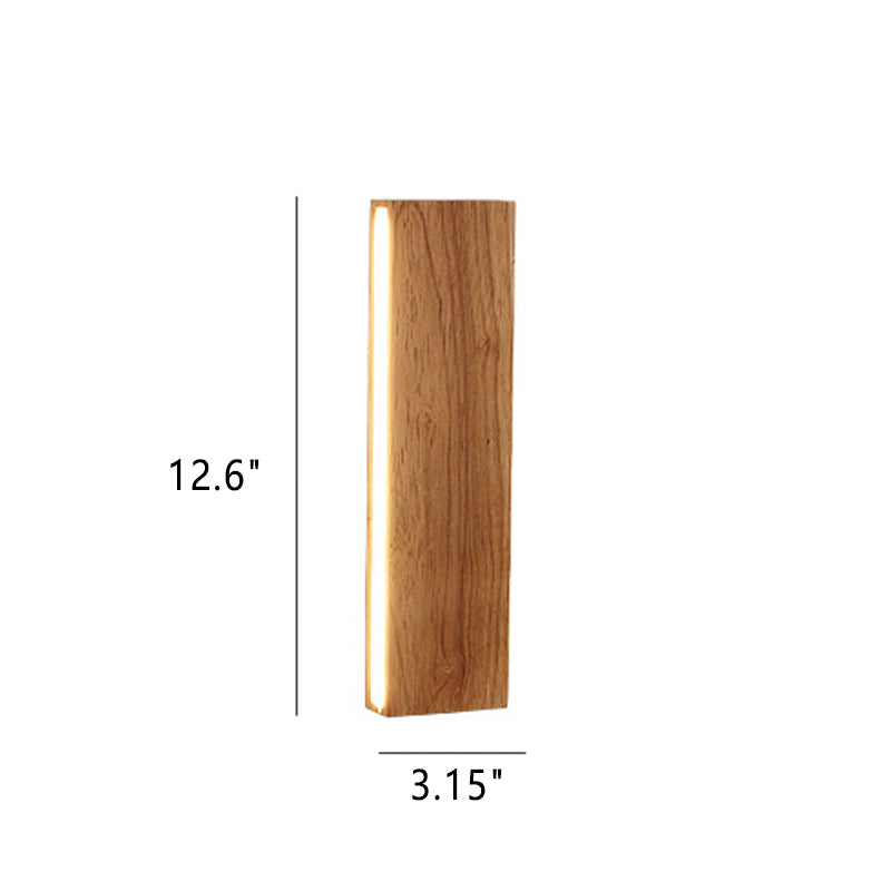 OakBeam Massief Houten LED Wandlamp Minimalistische Natuurlijke Lamp