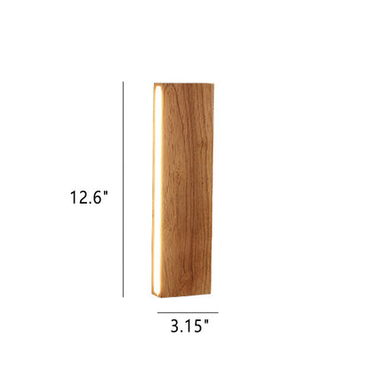 OakBeam Massief Houten LED Wandlamp Minimalistische Natuurlijke Lamp