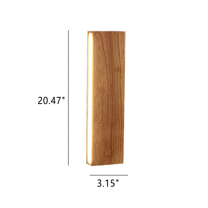 OakBeam Massief Houten LED Wandlamp Minimalistische Natuurlijke Lamp