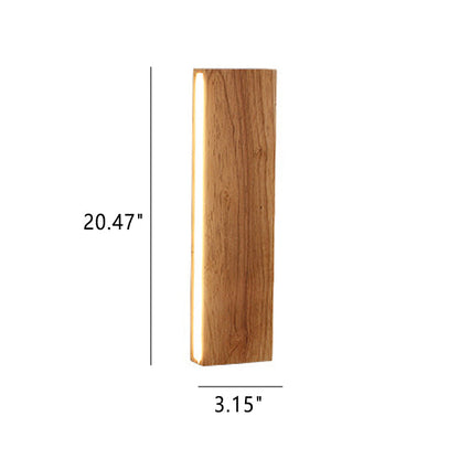 OakBeam Massief Houten LED Wandlamp Minimalistische Natuurlijke Lamp