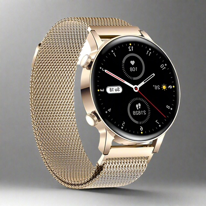 Orlina smartwatch voor vrouwen met fitness-tracking, slaapmonitoring en slimme meldingen