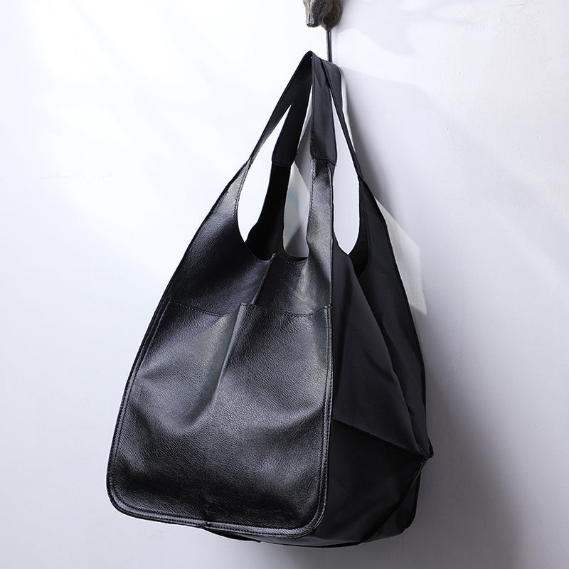 Oversized leren weekendtas stijlvolle reistas