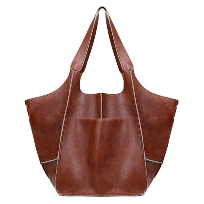 Oversized leren weekendtas stijlvolle reistas