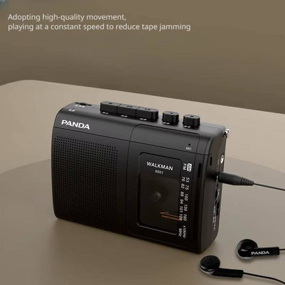 Panda draagbare cassettespeler met AM/FM-radio en opnamefunctie