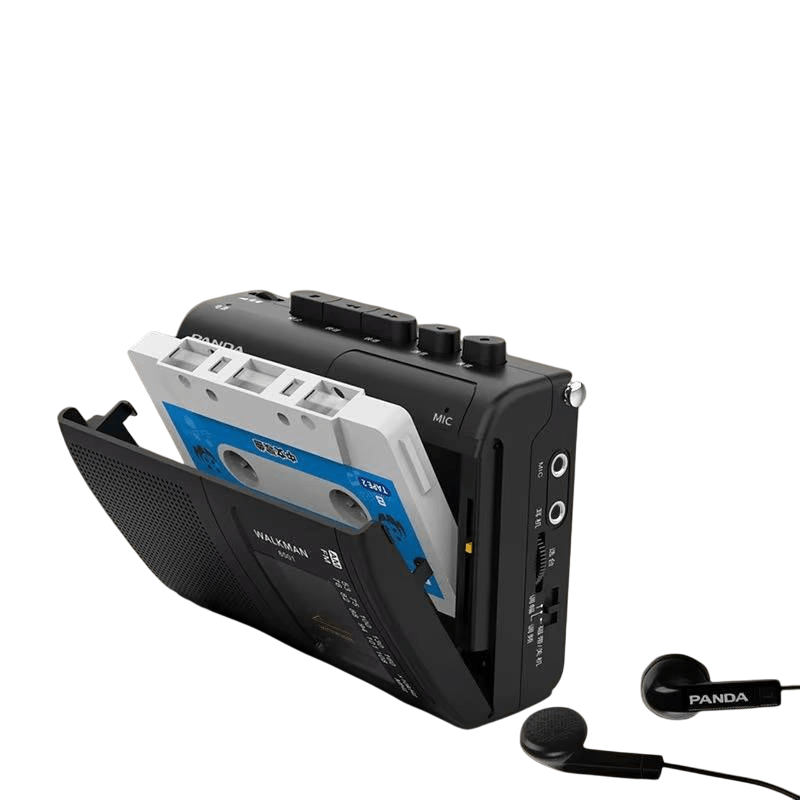 Panda draagbare cassettespeler met AM/FM-radio en opnamefunctie